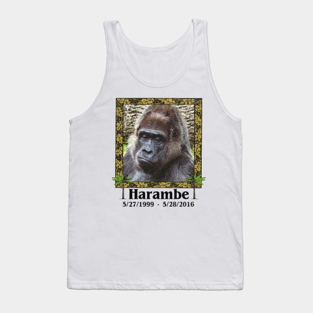 Harambe Memorial We Love You Rest In Peace Tank Top by blueversion